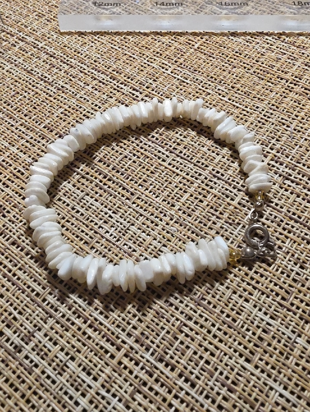 Puka Shell Chip Beaded Bracelet - Women Jewelry